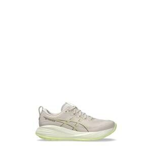 NEW ASICS women's cumulus 27 running shoe in mineral beige/ huddle yellow